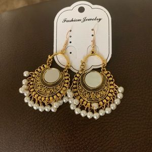 Indian style mirror earrings